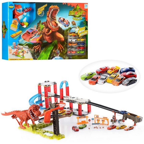 Трек GD-264A (12шт) світло.в темряві,230см, машинка, акум, USB-зар, 2 кольори, в коробці, 31,5-24-7с (шт.)