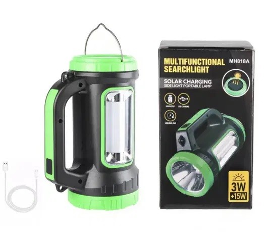 Ліхтарик №МН818А перезаряджається з USB з ручкою в коробці (60) (шт.)