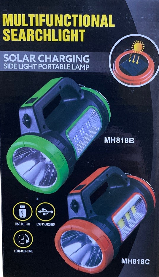 Ліхтарик №МН818С перезаряджається з USB з ручкою в коробці (60) (шт.)