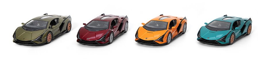 Модель легкова LAMBORGHINI SIAN 5'' KT5431W метал.інерц.відкр.дв.4кол.кор./96/ (шт.)