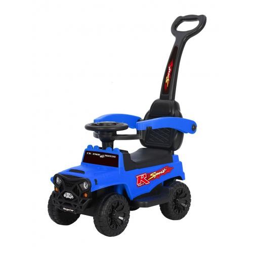 Каталка-толокар M 4845-4 (1шт) батьківська ручка, музика, світло, MP3, USB, синій (шт.)