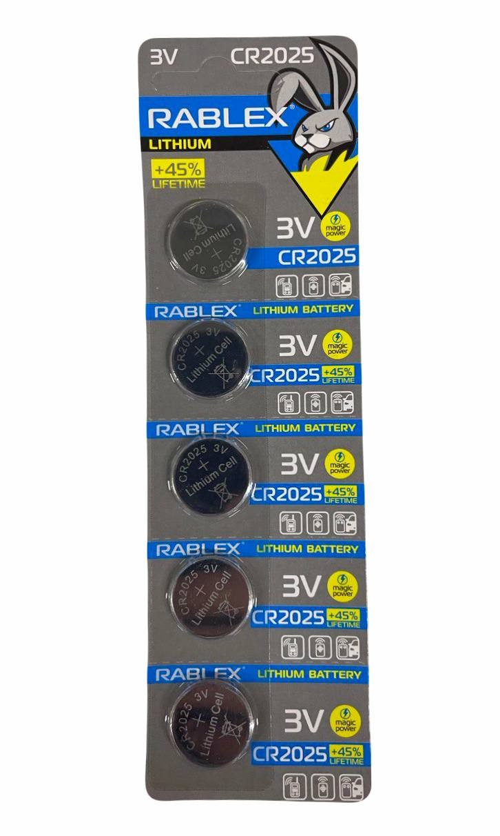 Rablex CR2025 3 V blister card/5 pcs/100/2000/ (шт.)