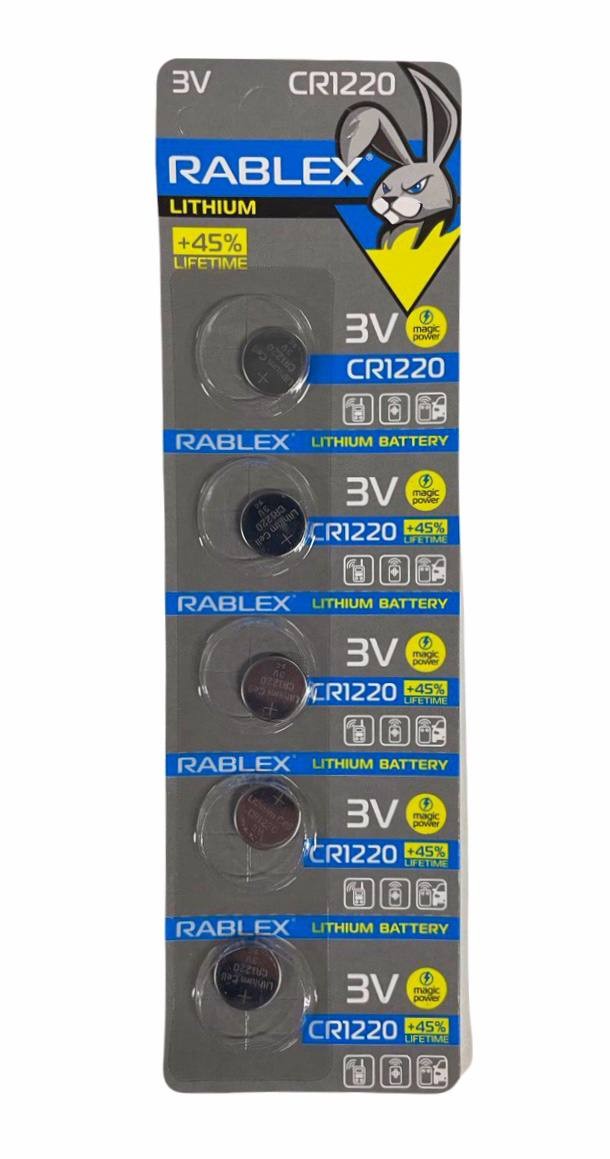 Rablex CR1220  3V blister card/5 pcs/100/2000/ (шт.)