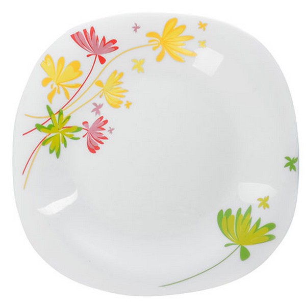 Тарілка склокераміка квадрат 11" (26.95см) 4шт/наб "Літо" MS-2402-8486 (6наб) (шт.)
