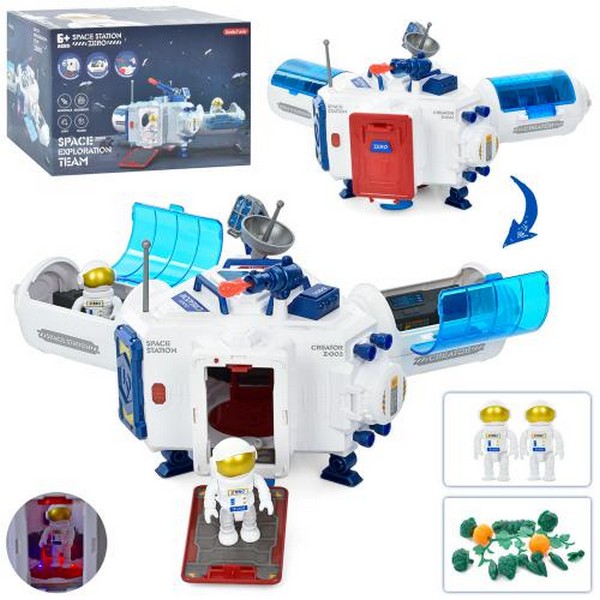 Набір з фігурками K04-1 (9шт) космічна станція, 40см, фігурки 2шт, звук, світло, на бат-ці, в кор-ці (шт.)