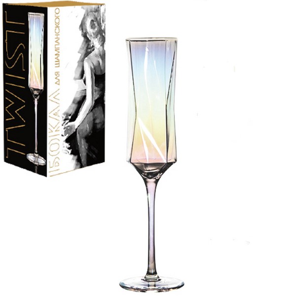 7051-04 Келих для шампанського "Twist" 240мл (ціна за набір 4шт) 7051-04 (шт.)