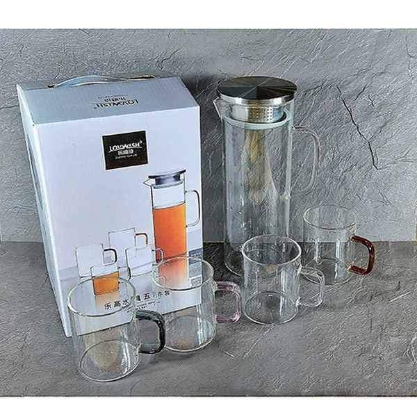 9047-01 Набір д/соку (глечик- 1,2 л,чашки 4 шт-250 мл) 9047-01 (шт.)