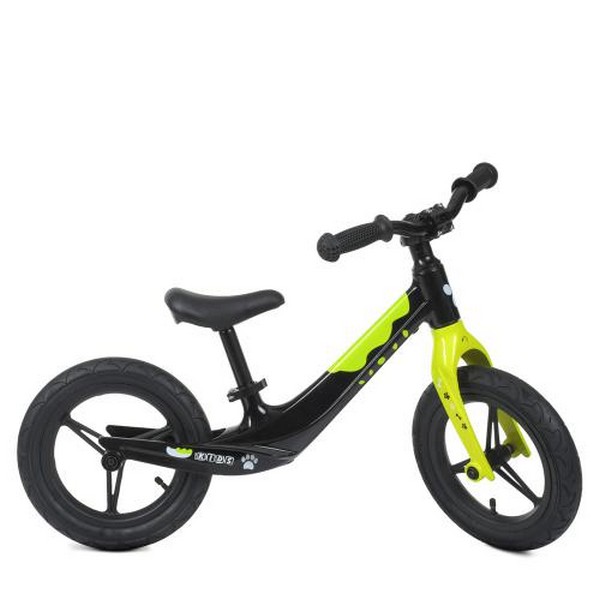Біговел дитячий PROFI KIDS 12 д. LMG1255-2 (1шт) кол гума, магн.обід, магн.рама, вилка, чорно-салато (шт.)