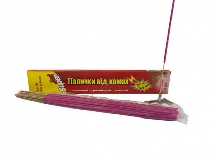 Палички №В-30 від комарів 32,5см*0,3мм 30шт у пачці Jet Super (60) (шт.)