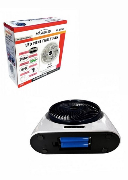 Настільний акумуляторний USB вентилятор  MASTERLED ML-5882F (1373) (шт.)