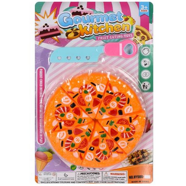 Продукти HY986-2 (132шт) на липучці, піца, ніж, на листі, 19-30,5-3см (шт.)