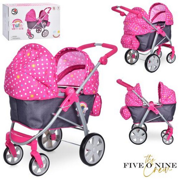 Коляска T745023 (4шт) 65-39-65см, для ляльки, метал, класика, сумка, перекидн.ручка, в кор-ці, 56-35 (шт.)