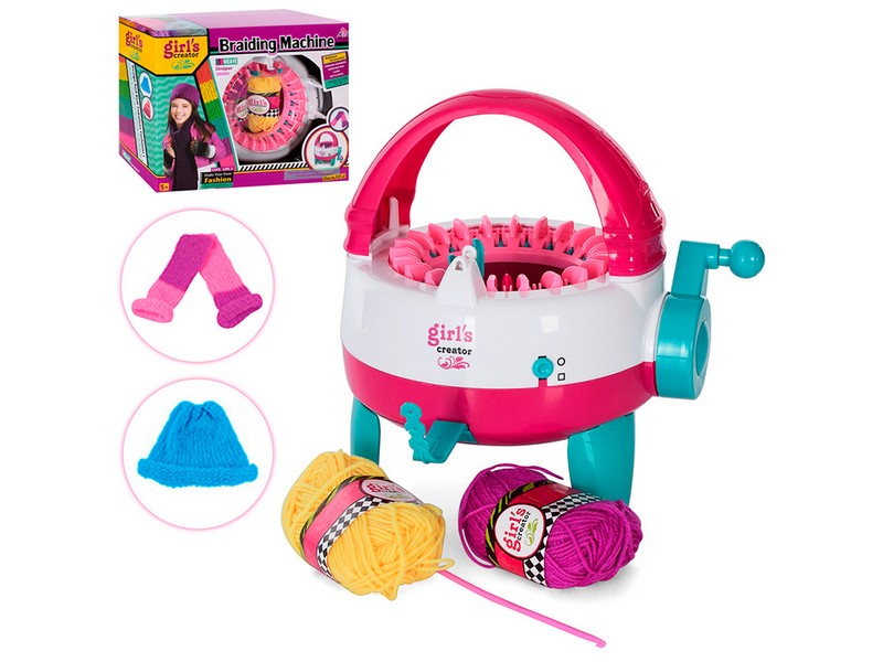 Набір для творчості MBK-288 (18шт) в'язання,пристрій для плетіння, нитки, в кор-ці, 31-24-12,5см (шт.)