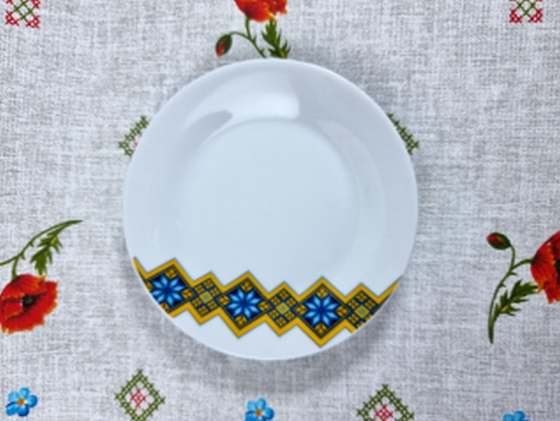 30000-006 Тарілка 7' Вишиванка жовто-блакитний ромб 30000-006 (шт.)
