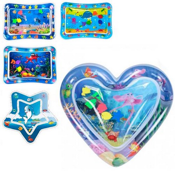 Килимок для немовляти WM-1-5 (60шт) надувний, водяний, 5видів, в кульку,17-18-3см (шт.)