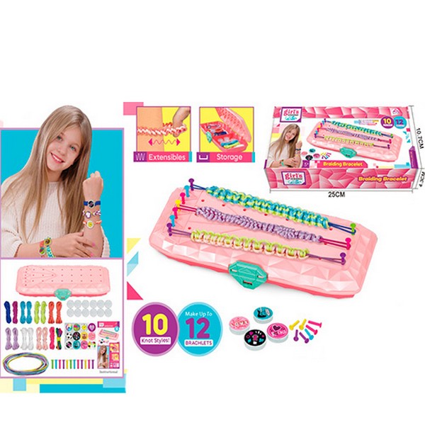 Набір для творчості MBK-515Y (36шт) для створення браслетів, футляр 23,5см, нитки, намистини, в кор- (шт.)