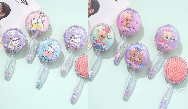 Гребінець арт. H2079 (360шт/15) з блискітками, мікс видів (шт.)