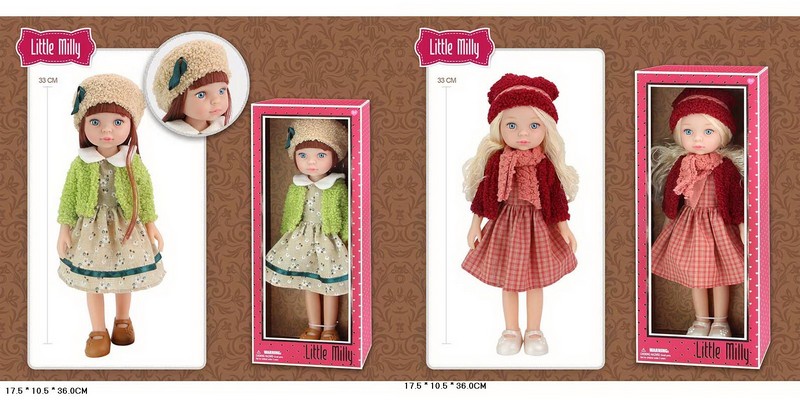 Лялька арт. 91071-DH (48шт/2) мікс 2 види, в шубці і шапочці, р-р ляльці 33 см короб. 17,5*10*36см (шт.)