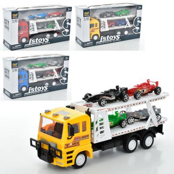 Трейлер JS898-11-12C (24шт) інерц-й, 33см, машинки 4шт, 2 види, 3 кольори, в кор-ці, 35-19-10, 5см (шт.)