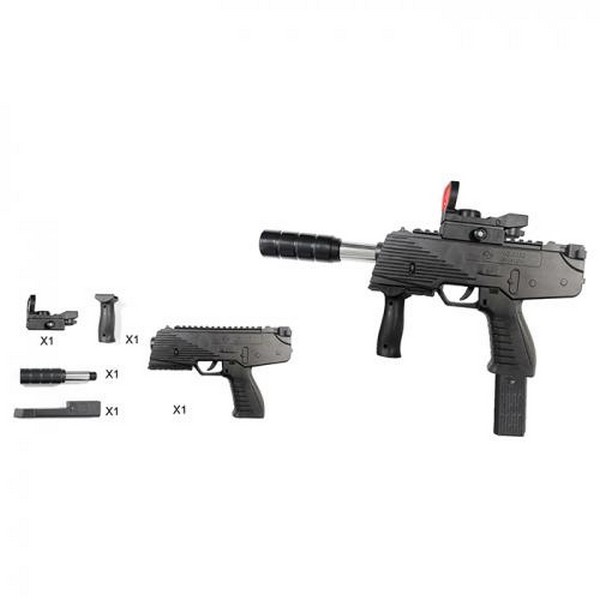 Автомат 0033-1 (48шт) 32,5см, стріляє пластиковими кулями, у пакеті, 20,5-31-5см (шт.)