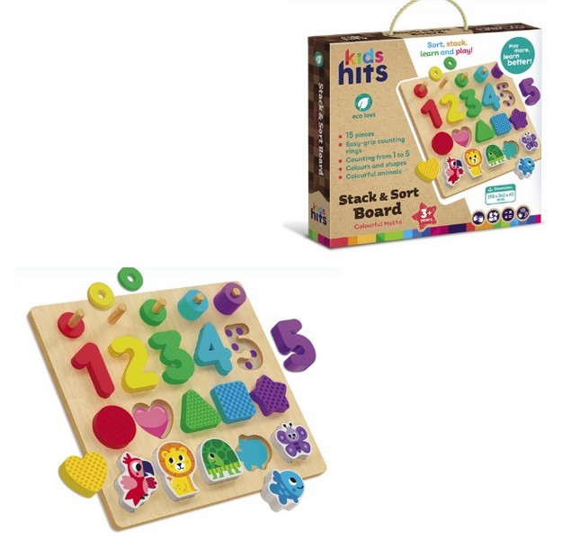 Дерев'яна іграшка Kids hits арт. KH20/024 (8шт) панель, що навчає 29,5*26*4 см  короб. 30,5*27*5 см (шт.)