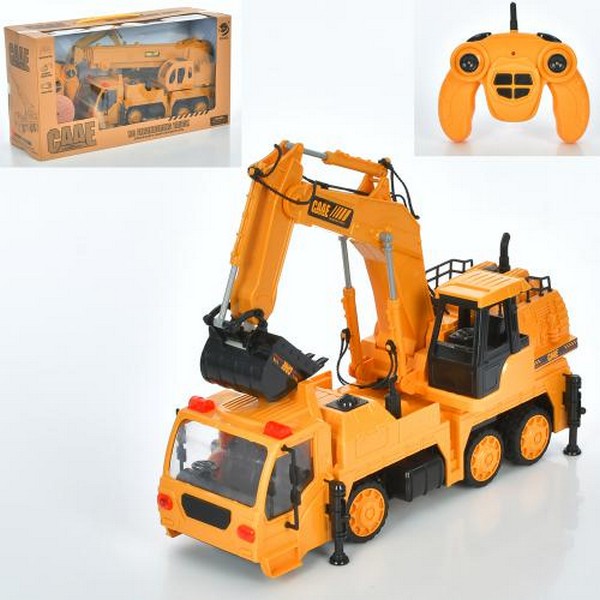 Будтехніка 9505A-6A (6шт) р/у, 1:32, 39см,зв, 2види(екскаватор, кран), на бат-ці, в кор-ці, 47-25-16 (шт.)