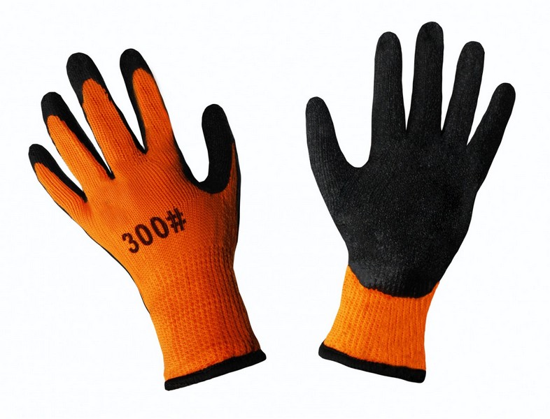 Рукавички зимові піна оранж#чорна 75гр. №300-1-75 (480) (шт.)