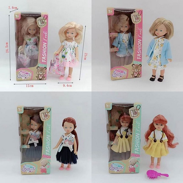 Лялька арт. YF2051A (120шт/2)   мікс 4 види, в стильному одязі короб. 24*8*11см (шт.)