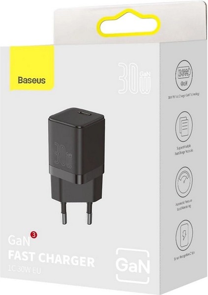 МЗП Baseus GaN3 Pro Desktop Fast Charger 2U+2C 100W EU Black (CCGP000101) (шт.)