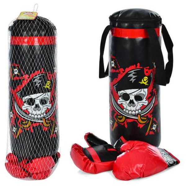 Боксерський набір MR 0840 (12шт) груша52-18см,наповнювач-текстиль,2 перчатки23см,сітка,60-18-18см (шт.)