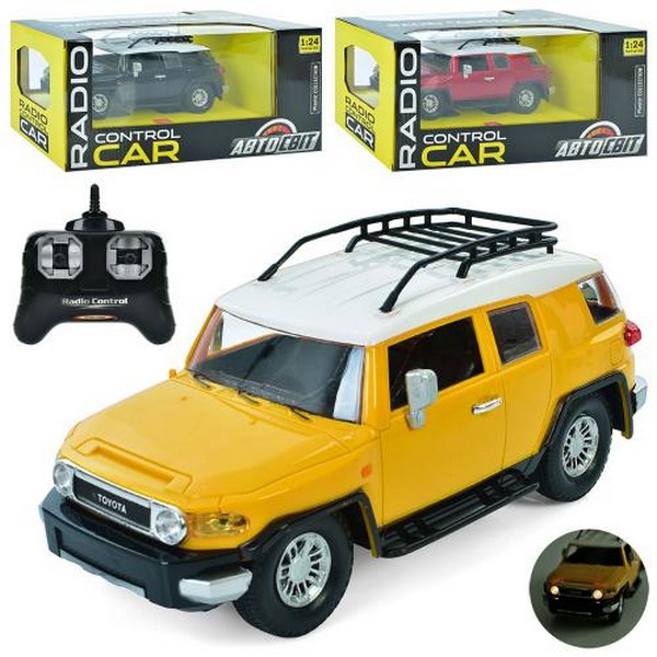 Джип AR-2316 (12шт) АвтоСвіт, 1:24, TOYOTA FJ CRUISER, р/к2,4G, 21см, світло,гумові колеса, 3 кольор (шт.)