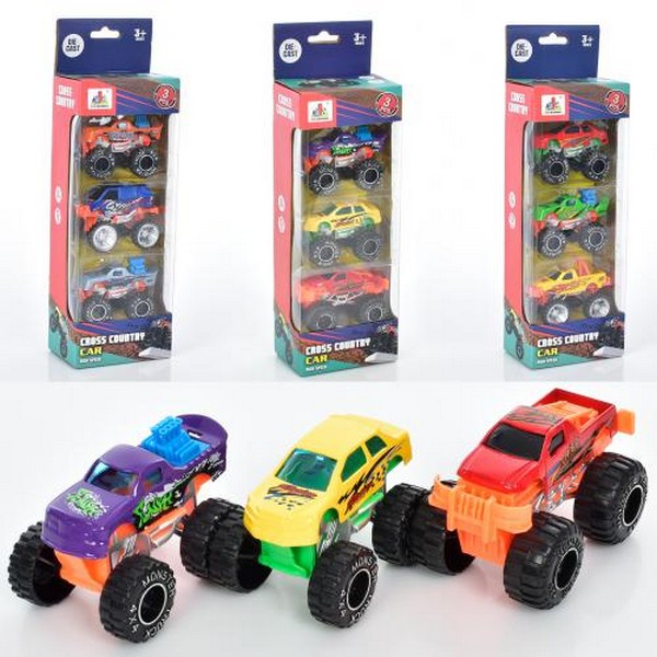 Набір машинок DS053 (36шт) метал, 7см, 3 машинки, 3 види, в кір-ці, 9,5-30-6см (шт.)