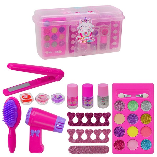 Косметика арт. 2615F (24шт/2) тіні, помада. Блеск, лак, аксес для волос валіза 22*8*24см (шт.)