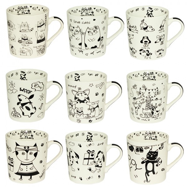 040-01-82 Чашка Кошенята і цуценята ескіз 280мл 040-01-82 (шт.)