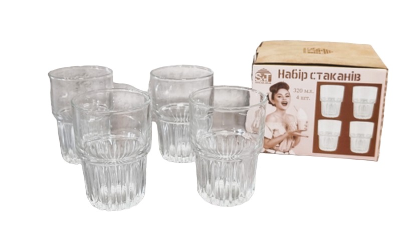 021-05-02 Набір стаканів 4шт SCANDI 320мл 021-05-02 (шт.)