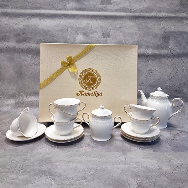 1777 Сервіз чайний 14пр. Біла ніч (чайник 500мл, цукорниця 350мл, чашка 220мл, блюдце 15,5см) 1777 (шт.)