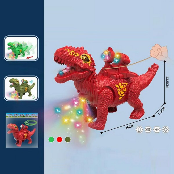 Тварина муз. арт. 5967(180шт/2) Динозавр, 3 кольори мікс, світ., пакет. 26*7,5*13,5см (шт.)