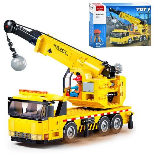 Конструктор SLUBAN M38-B1195 (16шт) будівельна серія, машина, фігурка, 293дет, в кор-ці, 34-29-7см (шт.)