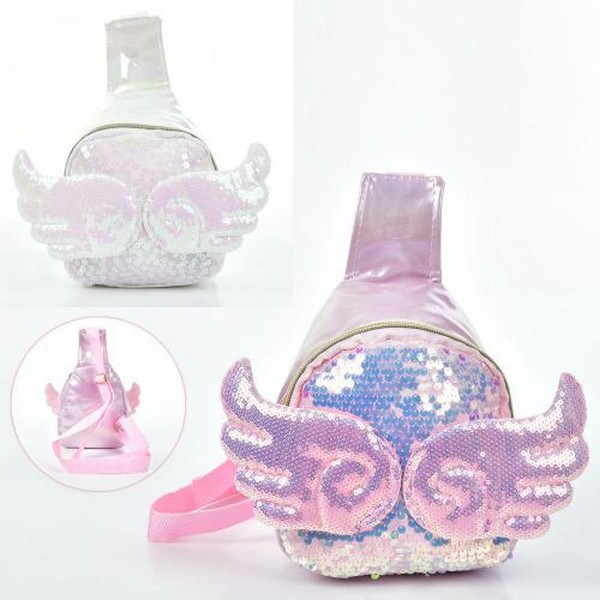 Рюкзак FG230705008 (48шт) 14-22-5см, 1 ремень, 1 відділення, застібка-блискавка, паєтки, 2 кольори, (шт.)