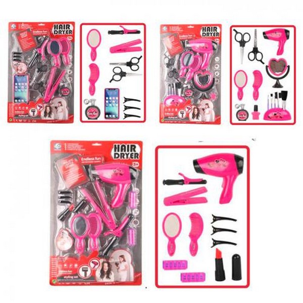 Набір аксесуарів YF820A-1-4 (36шт) набір перукаря, ножиці, дзеркало, гребінець, аксесуари, 3 види (шт.)