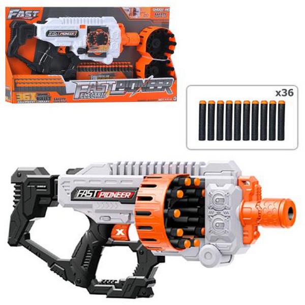 Автомат BIG503 (8шт) 52см, м'які кулі 36шт, на бат-ці, в кор-ці, 68-35-7см (шт.)