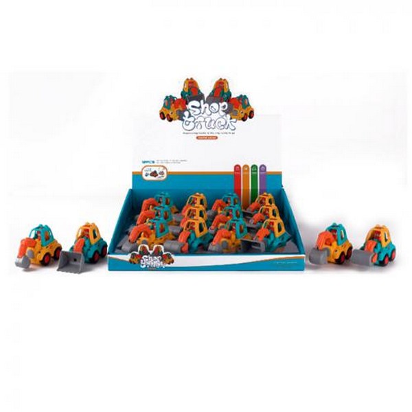 Машина 899-41D (24шт) інерц, будтехніка, 9,5см, рухливі деталі, 12шт(4види) в дисплеї, 33-7-32,5см (шт.)