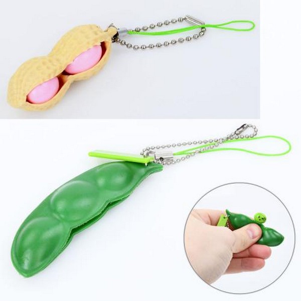 Іграшка MS 4125 (400шт) антистрес, 2види(арахис 5,5см, горох 7см), упаковка - 100шт (1вид) в пакеті, (шт.)