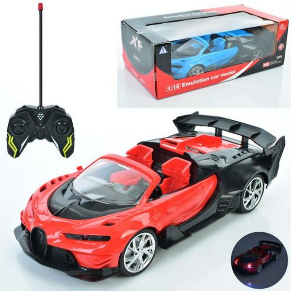 Машина 27-15G (24шт) р/к, 27см, 1:16, світло, гумові колеса, 2 кольори, на бат-ці, в кор-ці, 29,5-10 (шт.)