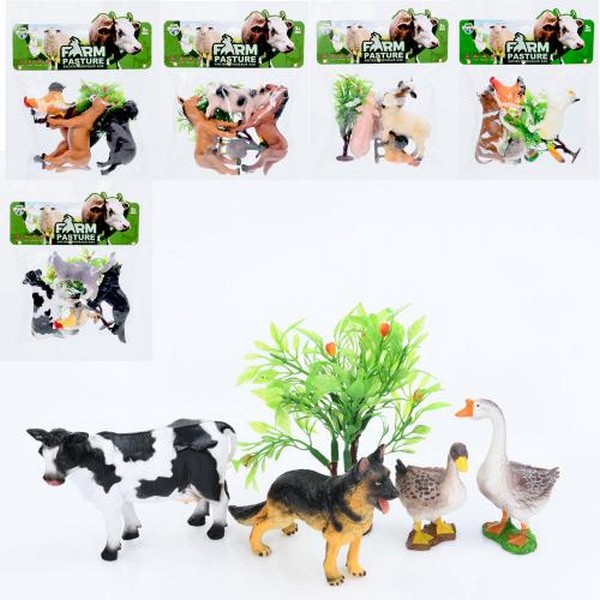 Фігурка E068-1-2-4-JS21-3-5-6 (40шт) набір, домашні тварини, 6 видів, в пакеті, 21-19,5-3см (шт.)
