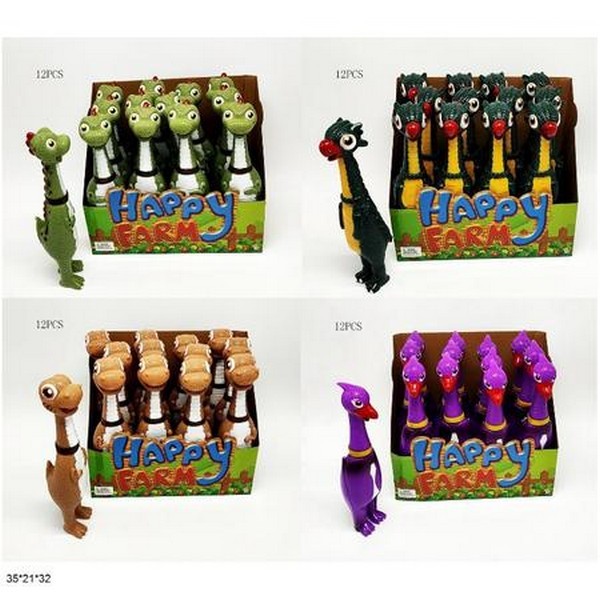 Динозавр 4237/38/39/40 гум.зв.4в.12шт.в кор.35*21*32 /8/96/ (шт.)