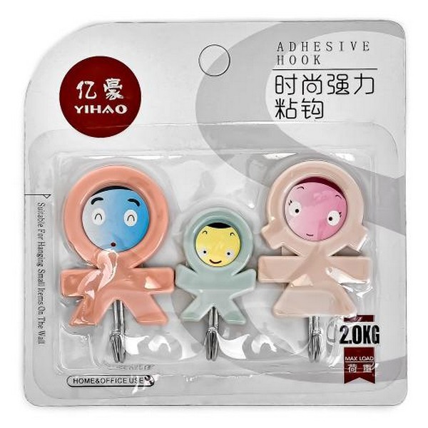 Гачки декоративні самоклеючі 3шт/наб R89412 (160шт) (шт.)