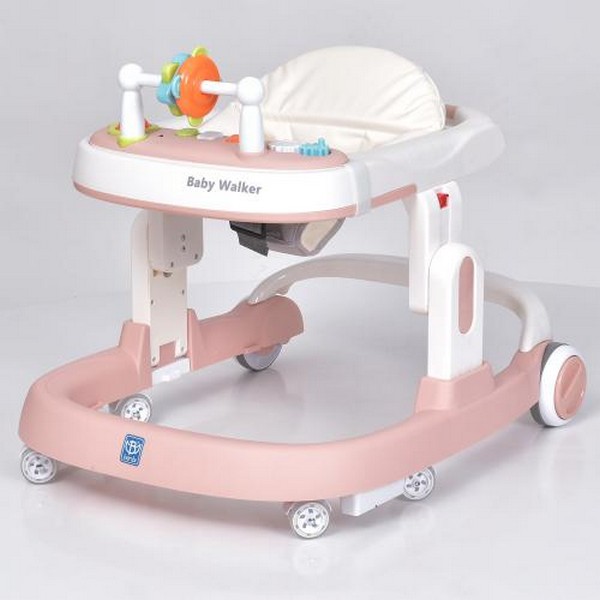 Ходунки M 5032L-8 (1шт) музика, свiтло, стопор, силiк.колеса 4шт,2полiпроп. колеса, шкiр.сидiння, ро (шт.)