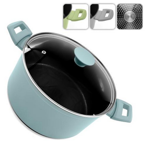 Каструля з кришкою лита мармур "Megastone" інд. дно 26*12см 10372-26 (6шт) (шт.)