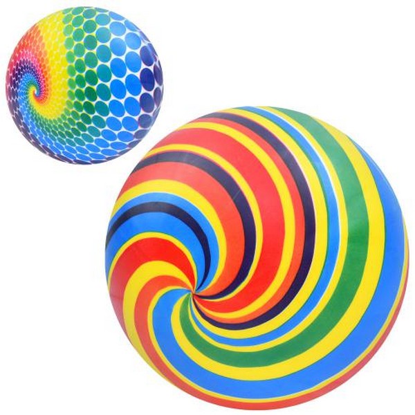 М'яч дитячий MS 3730 (120шт) 9 дюймів, веселка, 60г, 2види (шт.)